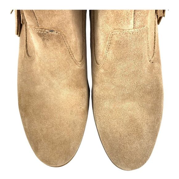 STEVE Madden Women's Tan Side Zip Suede Fringe Ankle Boots US 7 - Picture 9 of 10